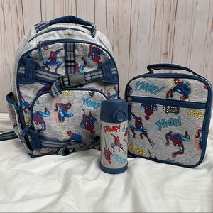 POTTERY BARN KIDS Spider-Man Mackenzie Backpack Set, Lunch Bag, Water Bottle